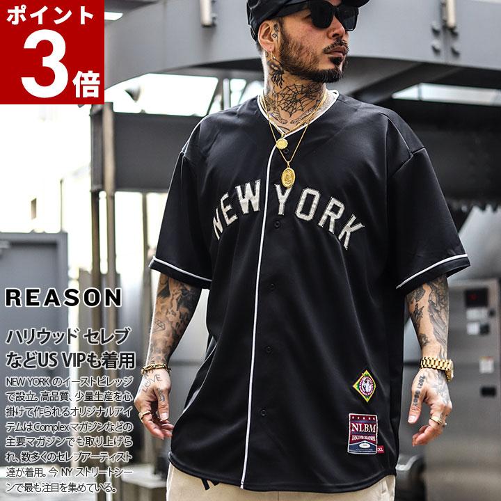 REASON × NLB ニグロリーグ ベースボールシャツ 半袖 ジャージ