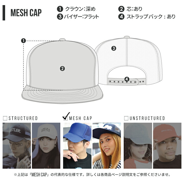 7union キャップ メッシュキャップ セブンユニオン メッシュ 帽子 cap 深め スナップバックキャップ シンプル ロサンゼルス 刺繍 切り替え  ギャング