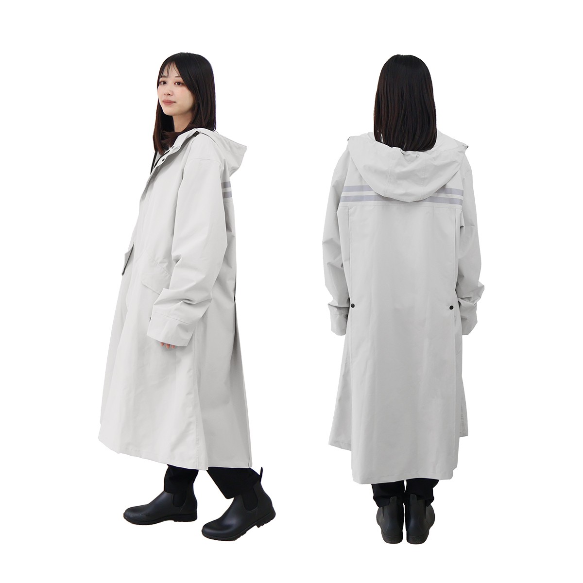 レインコート 自転車 リュック レディース メンズ カッパ レインポンチョ おしゃれ ロング 自転車用レインコート リュック バイク 軽量 雨具 通学 防水撥水 | WEIMALL | 04