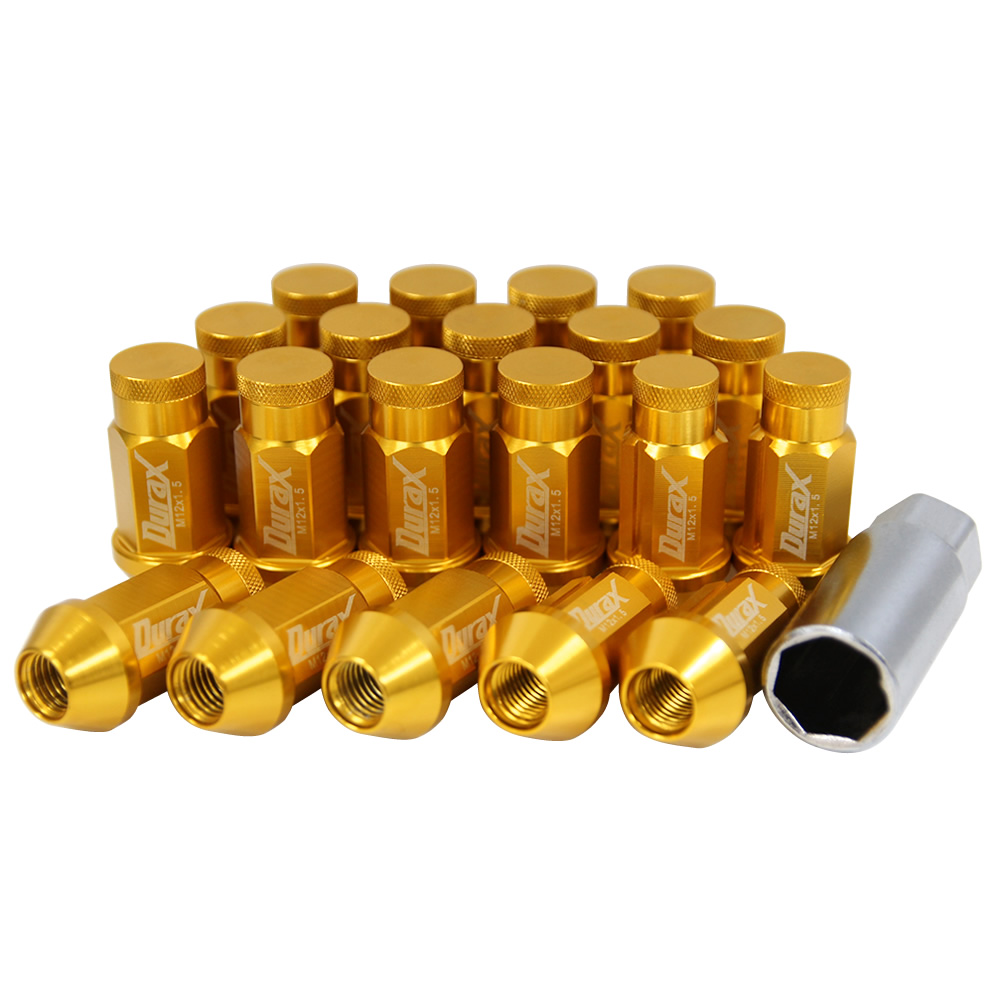 ホイールナット レーシングナット M12 P1.25 P1.5 ロング ロックナット 色選択 自動車 袋 Durax | Durax | 04