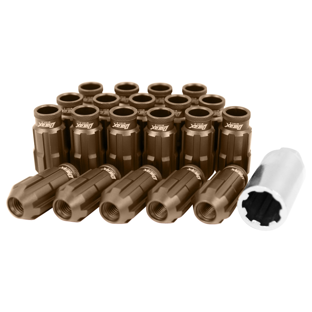 ホイールナット レーシングナット M12 P1.25 P1.5 ロング ロックナット 色選択 自動車 貫通 Durax | Durax | 10