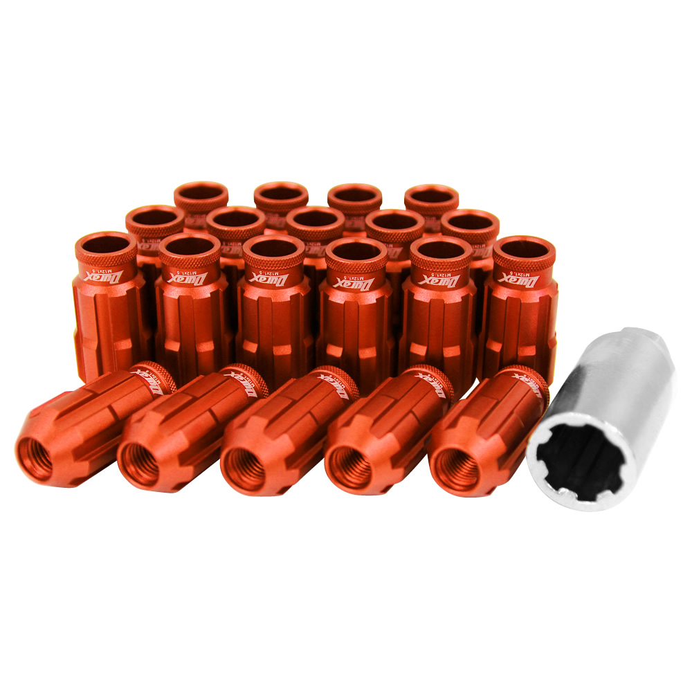 ホイールナット レーシングナット M12 P1.25 P1.5 ロング ロックナット 色選択 自動車 貫通 Durax | Durax | 12