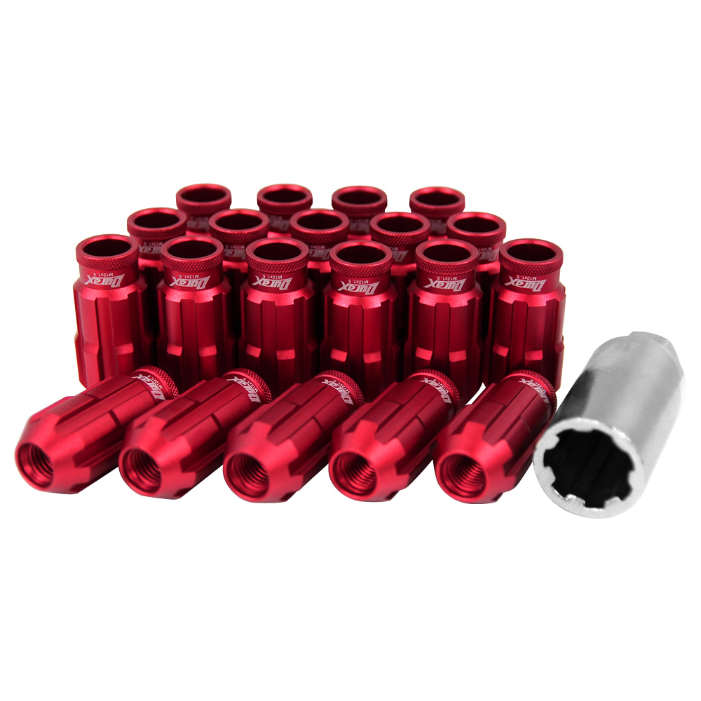 ホイールナット レーシングナット M12 P1.25 P1.5 ロング ロックナット 色選択 自動車 貫通 Durax | Durax | 09