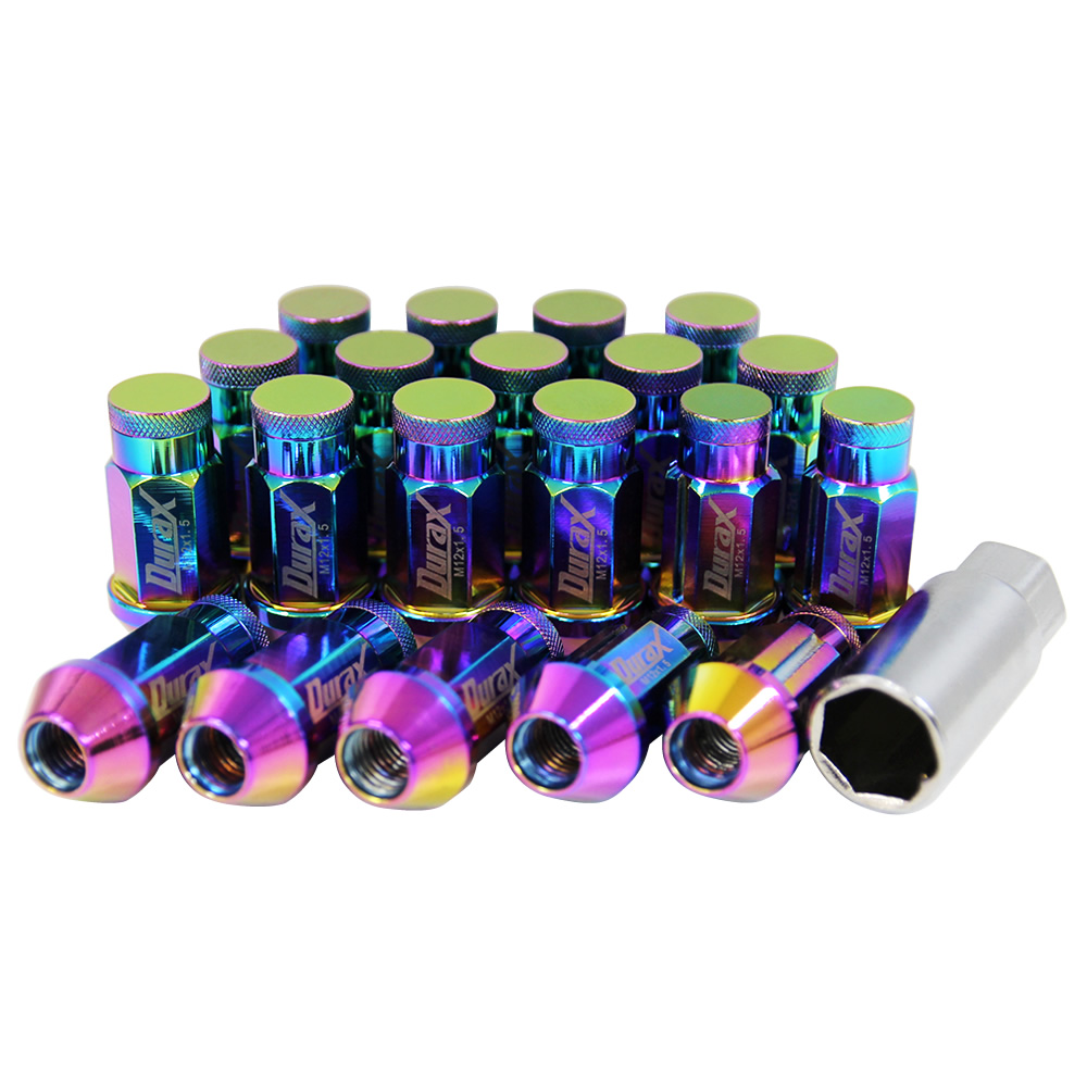 ホイールナット レーシングナット M12 P1.25 P1.5 ロング ロックナット 色選択 自動車 袋 Durax | Durax | 13