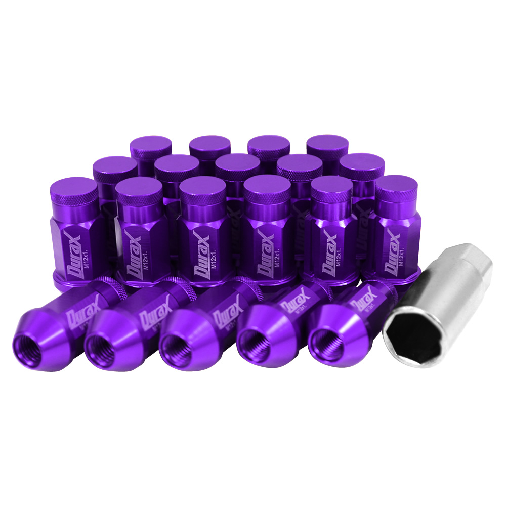 ホイールナット レーシングナット M12 P1.25 P1.5 ロング ロックナット 色選択 自動車 袋 Durax | Durax | 08