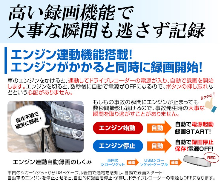 ドライブレコーダー ミラー 一体型 前後 車載 カメラ 4 3インチ 常時録画 広角1度 バックカメラ付 Gセンサー 煽り運転 対策 Dri Weimall 通販 Yahoo ショッピング