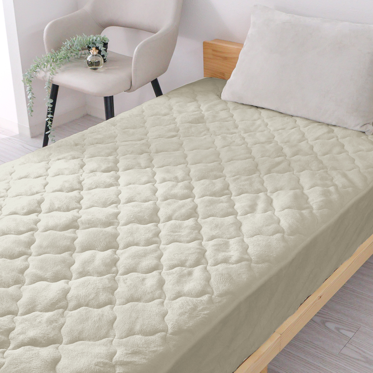 ボックスシーツ ベッドパッド 一体型 シングル 冬用  暖かい 敷きパッド あったか シーツ マットレスカバー ベッドカバー フランネル 洗える 抗菌防臭 | WEIMALL | 02