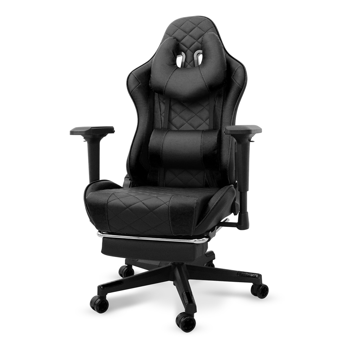 ゲーミングチェア オフィスチェア リクライニング キャスター付 合皮レザー 高さ調節可能 椅子 疲れにくい ヘッドレスト フットレスト デスクチェア  座面広々