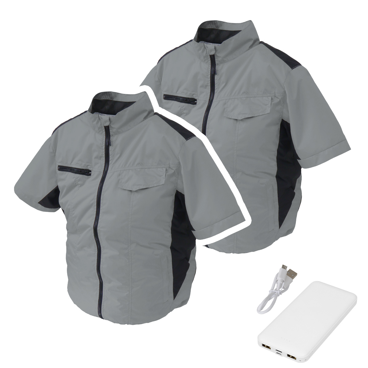 空調作業服 モバイルバッテリー付き 予備の服付き ベスト ウェア ファン付きウェア 3段階風量調節 UVカット 保冷剤ポケット付 夏用 メンズ レディース 冷却服 | WEIMALL | 05