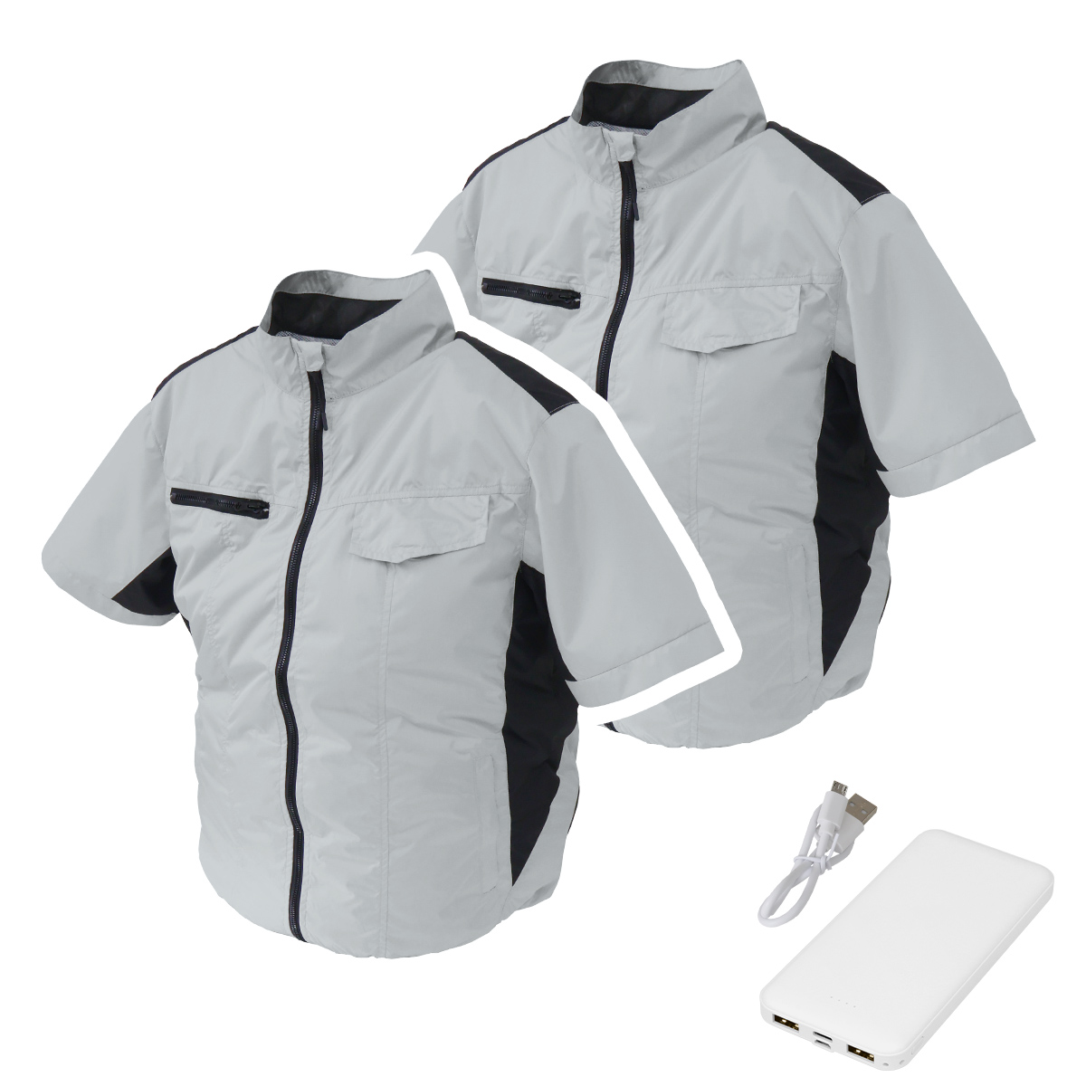 空調作業服 モバイルバッテリー付き 予備の服付き ベスト ウェア ファン付きウェア 3段階風量調節 UVカット 保冷剤ポケット付 夏用 メンズ レディース 冷却服 | WEIMALL | 06