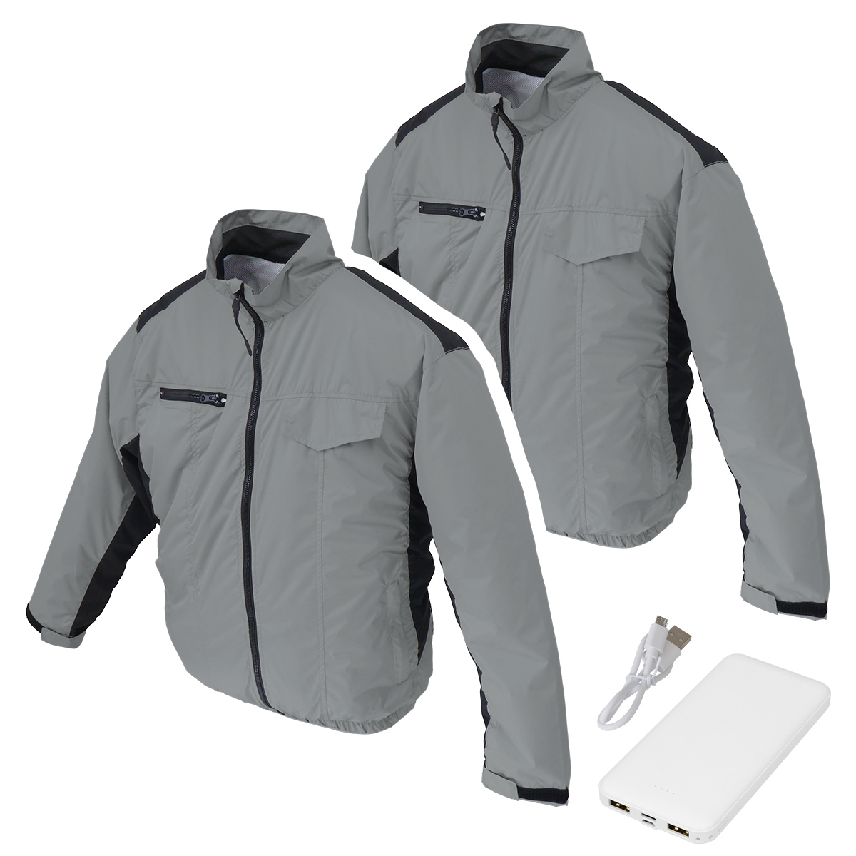 WEIMALL 空調作業服 モバイルバッテリー付き 予備の服付き