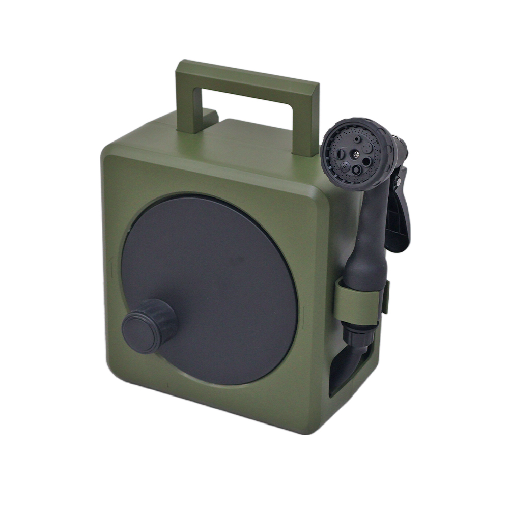 ホースリール 10m コンパクト 2WAY 手持ち 据え置き 散水ノズル付 軽量 おしゃれ ガーデニング 洗車 | WEIMALL | 02