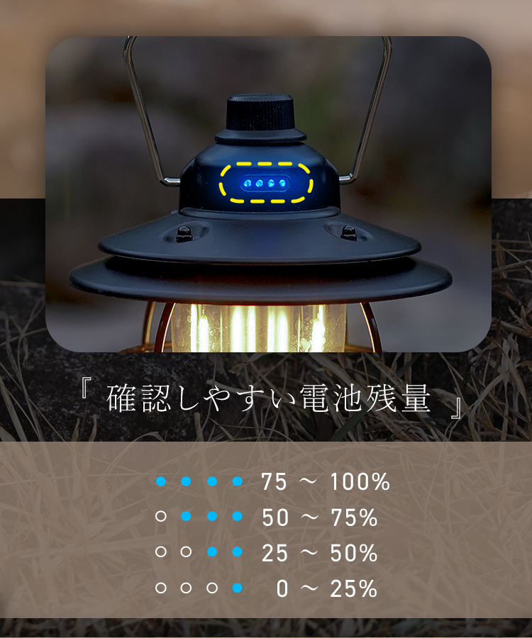 MERMONT レイルロードランタン LEDランタン USB充電式 無段階調