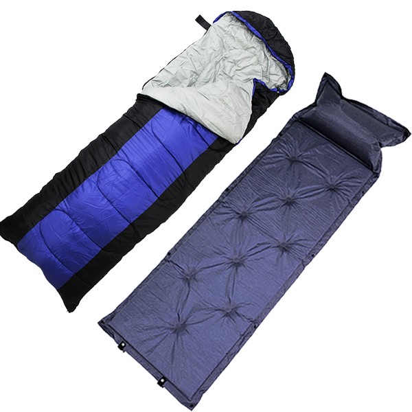 寝袋 エアマット セット 耐寒温度-4℃ 洗える 軽量 封筒型 オールシーズン 連結可能 コンパクト アウトドア 防災 防寒 暖かい MERMONT