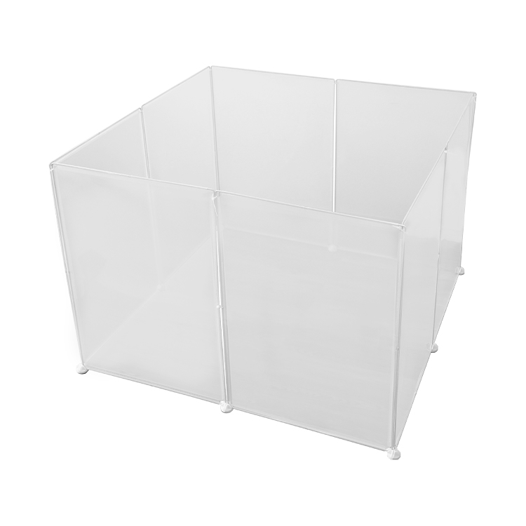 ペットフェンス 犬用 ペットサークル 8枚 ペットケージ 置くだけ 半透明 軽量 コンパクト 室内 屋外 多頭飼い ペット用 小型犬 中型犬 うさぎ 小動物 | WEIMALL | 02