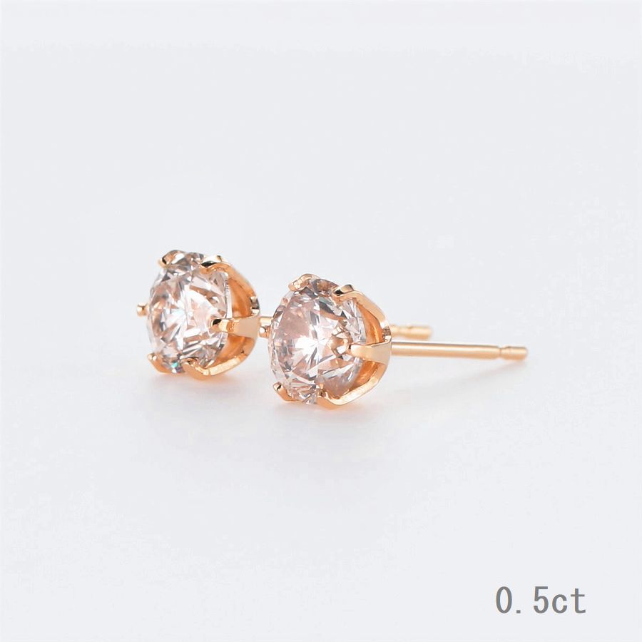 天然イエローダイヤモンドピアス0.5ct k18 - ピアス