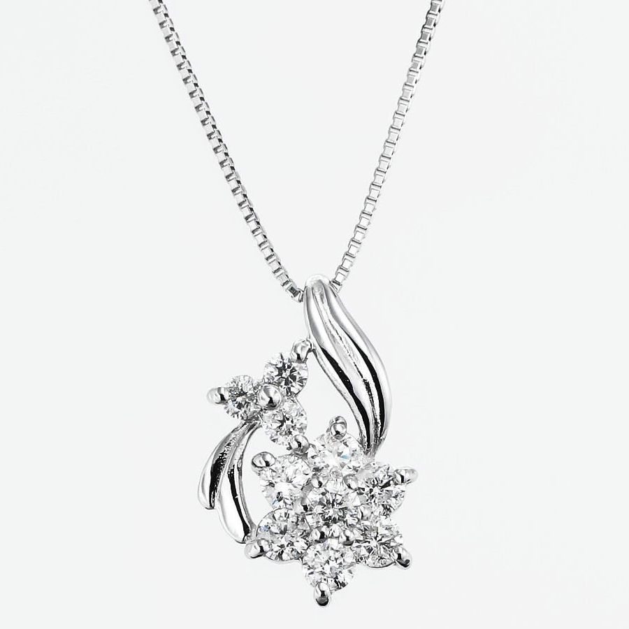 ダイヤ0.5カラット☆silverにプラチナ10%含み☆クロス 楽天市場】ダイヤモンド ネックレス プラチナ スイートテン