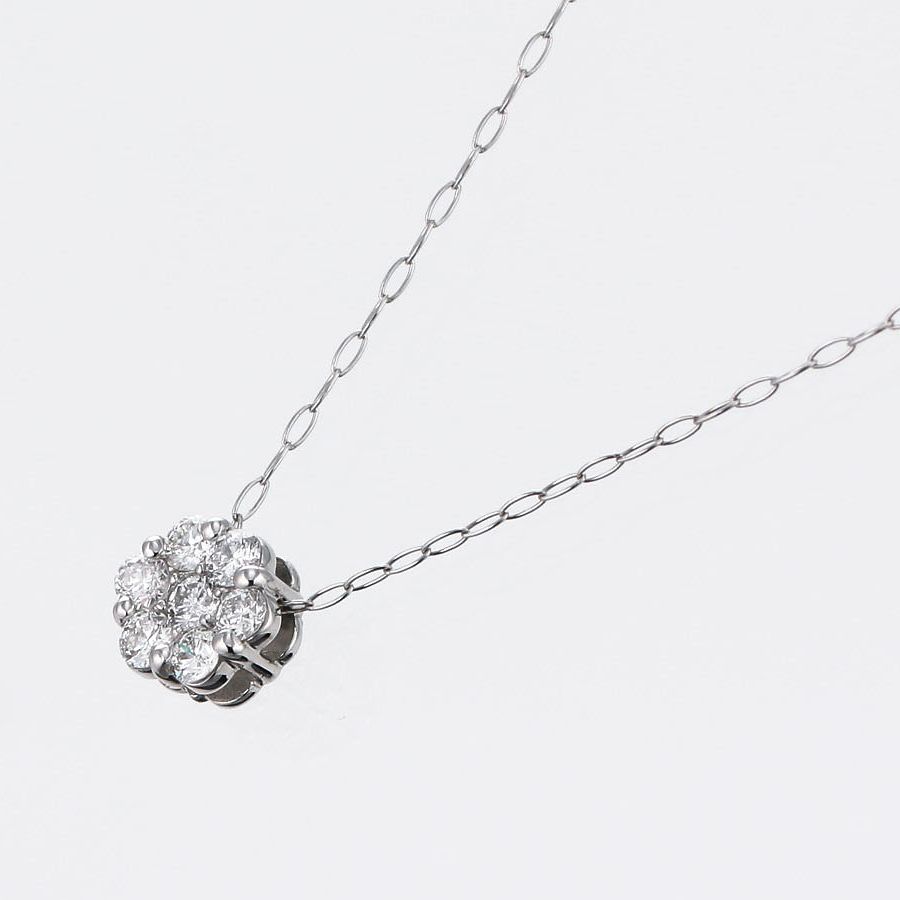 ダイヤモンド ネックレス フラワー 7石 0.2ct プラチナ900 Pt850