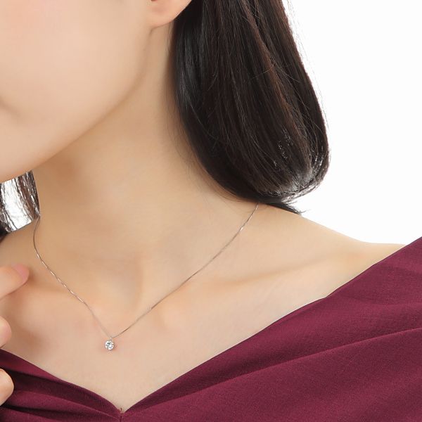 DAIYA（ダイヤ） プラチナ ダイヤモンド ネックレス 一粒 0.40ct 0.50