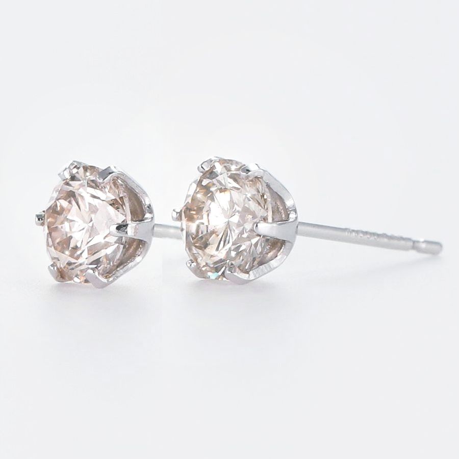 JL12☆高級 ダイヤモンド0.504ct プラチナ ピアス 鑑定カード付 