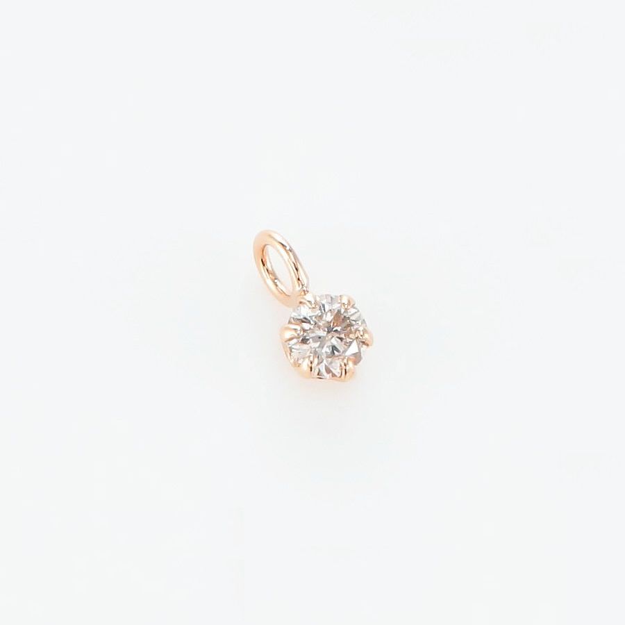 ダイヤモンド ネックレス ペンダント 10金 一粒 0.05カラット 50代 40