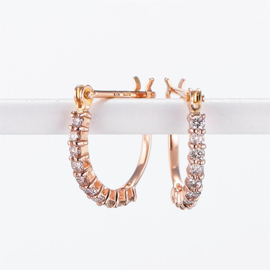 ダイヤモンド ピアス ハーフエタニティ K18 ダイヤピアス 0.2カラット 50代 40代 普段使い 記念日 誕生日 プレゼント |  | 03