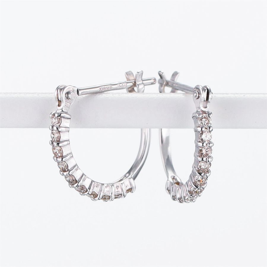 ダイヤモンド ピアス ハーフエタニティ K18 ダイヤピアス 0.2カラット 50代 40代 普段使い 記念日 誕生日 プレゼント |  | 01