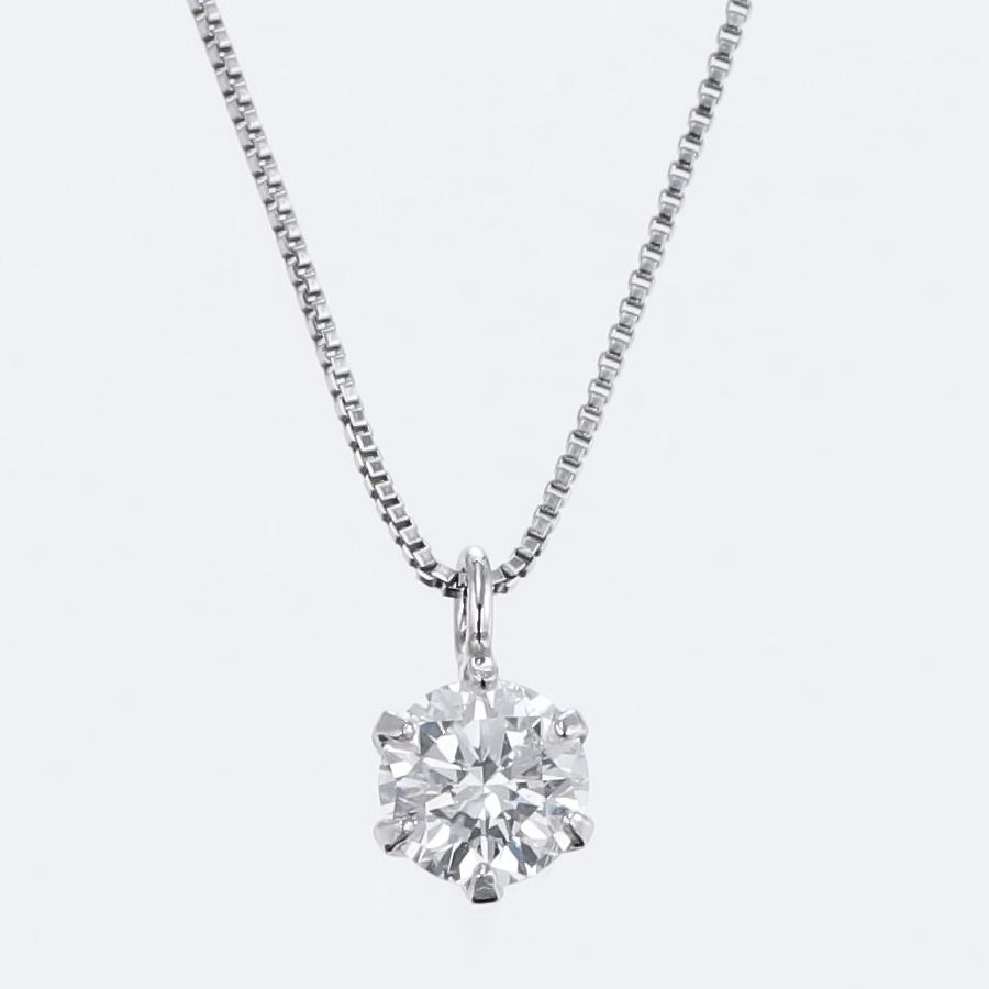 DAIYA（ダイヤ） プラチナ 一粒 ダイヤモンド ネックレス 0.2ct 6本爪
