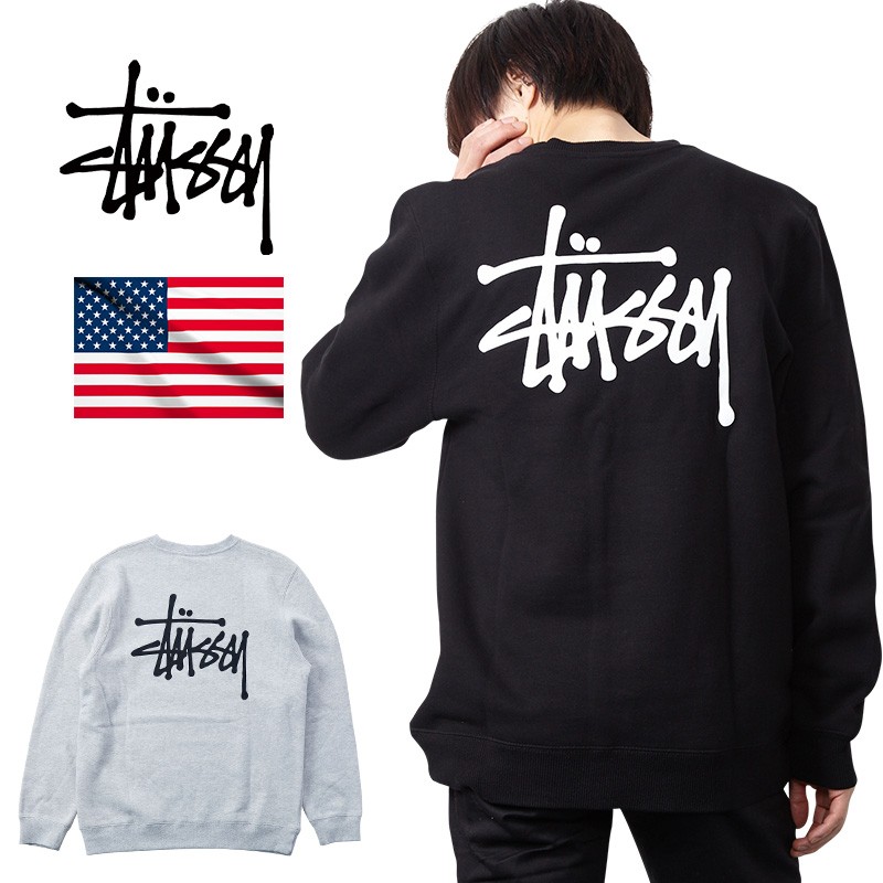 STUSSY ステューシー トレーナー メンズ 裏起毛 Basic Stussy Crew