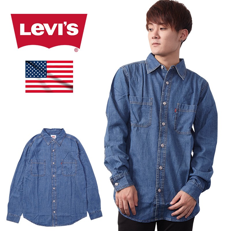 リーバイス Levi's デニムシャツ ワークシャツ メンズ 長袖シャツ 正規 