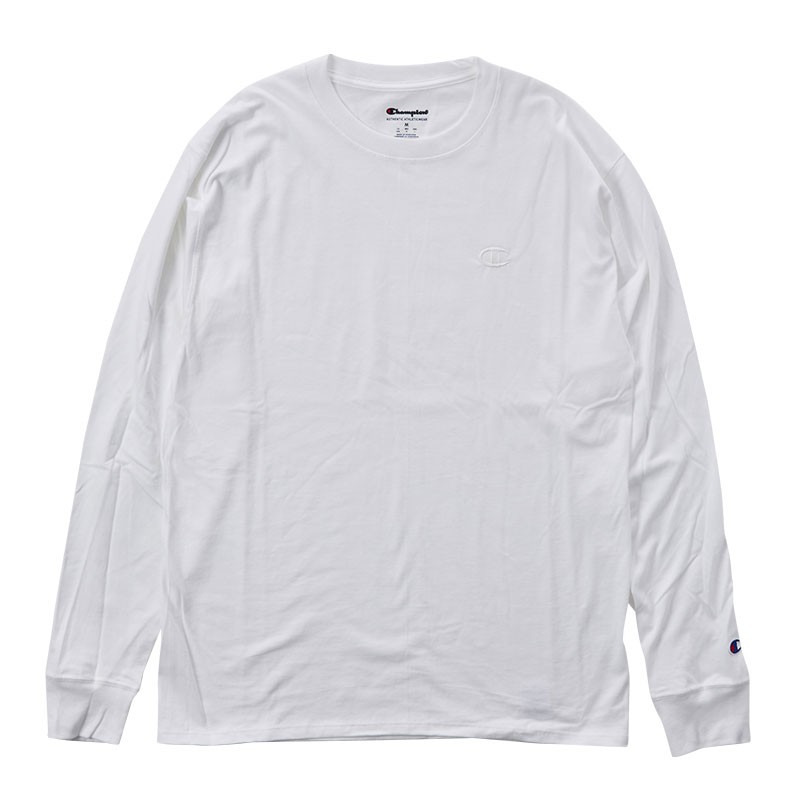 チャンピオン ロンT メンズ 長袖 Tシャツ Champion Classic Jersey Long Sleeve Tee 左胸ロゴ刺繍入り  T2978 定番モデル 正規品 USAモデル