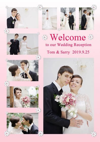 期間限定特価 結婚式ウェルカムボード 写真タイプ サイズ ピンク フレーム付き ディスティーノ 最安値挑戦 Www Technet 21 Org