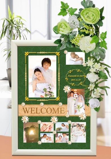 高い素材 ウェルカムボード 写真入り 造花セット ヘーリオス 超目玉 Istx Edu Ec