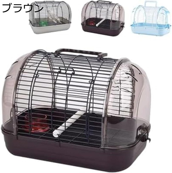 透明鳥かご 大型インコ対応 お出かけキャリー 持ち手付き Welina オカメ/小鳥の移動に お散歩ケージ 外出/通院に便利 手乗り向けの画像