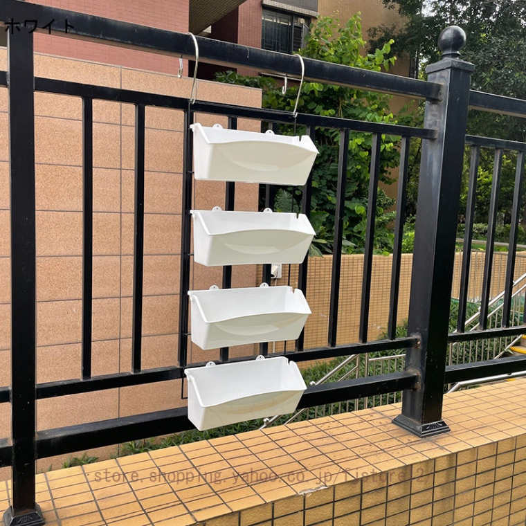 引っ掛け式プランター ベランダ用 軽量 再利用可能 Welina 省スペース 家庭菜園 イチゴ/野菜/草花 栽培 園芸用 バルコニーエコ栽培にの画像
