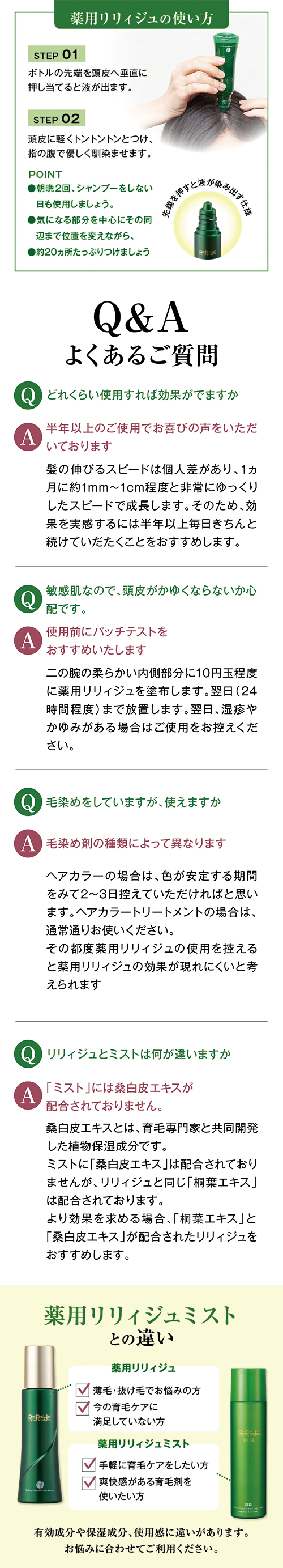 育毛剤 女性用 薬用 リリィジュ 150mL 約60日分 医薬部外品 徳用