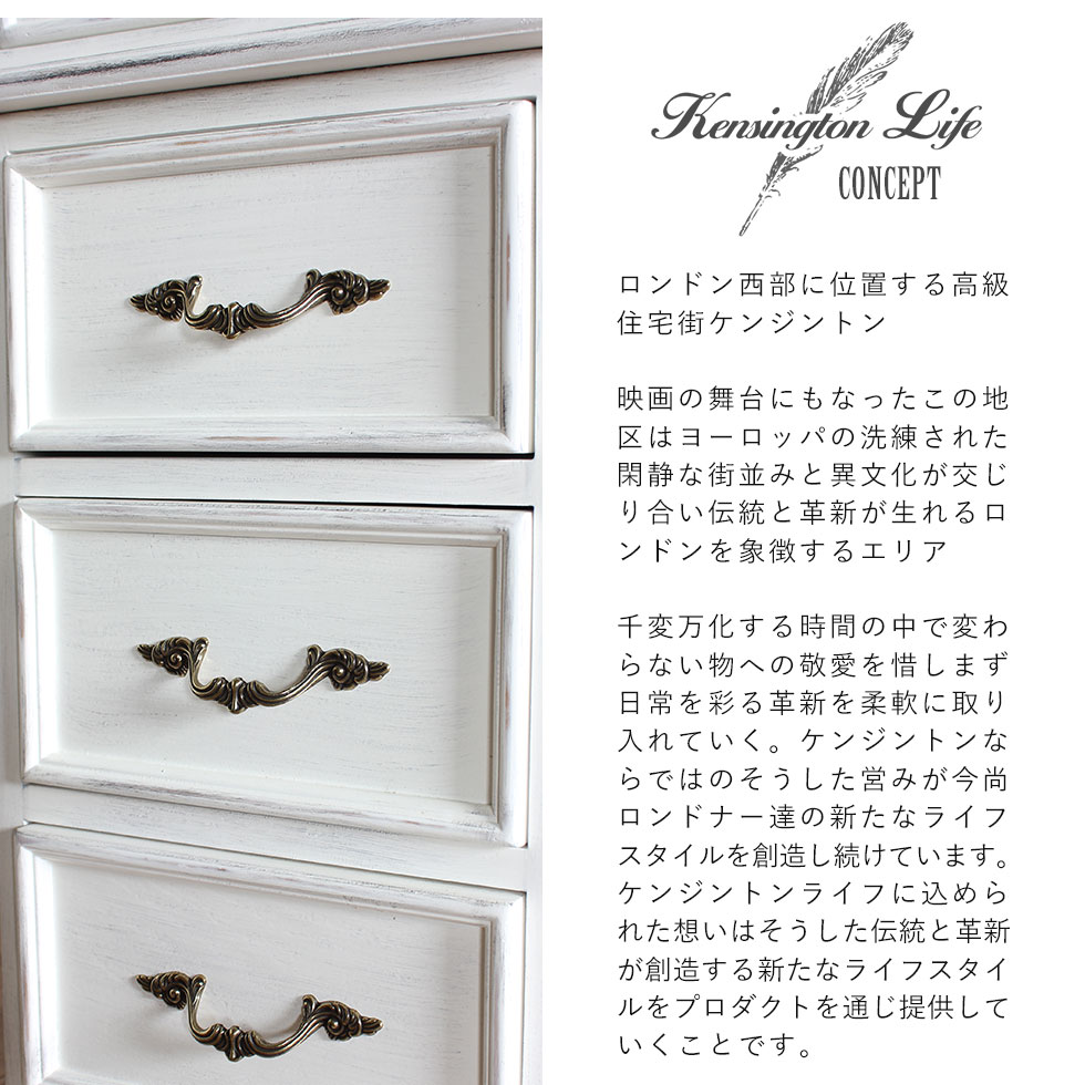 デスク 机 書斎机 両袖机 アンティーク調 レトロ 高級感 KENSINGTON