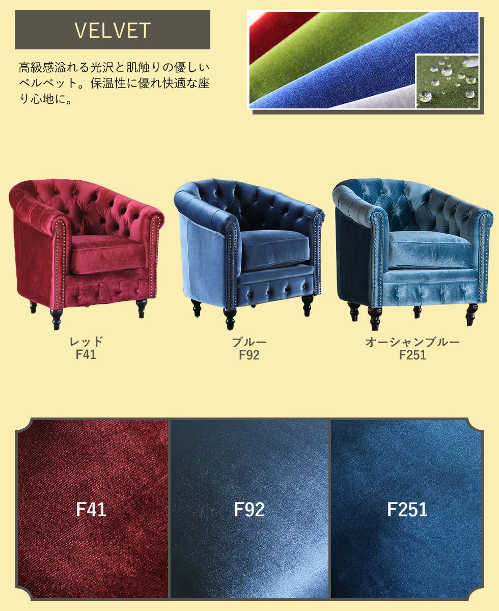 Vincent(ヴィンセント)シリーズ 1人掛け ラウンジソファ VL1 リプロ C