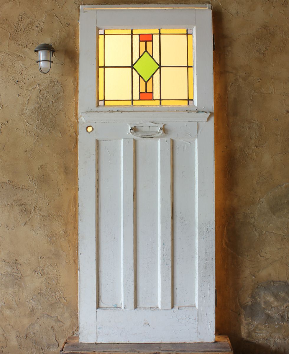 アンティークドア ステンドグラス ガラス ドア 海外輸入 中古