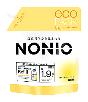 ライオン NONIO ノニオ マウスウォッシュ ノンアルコール ライトハーブミント つめかえ用 (950mL) 詰め替え用 洗口液　医薬部外品