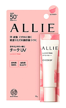 カネボウ アリィー クロノビューティ カラーオンUV チーク 01 ルーセントピンク (15g) SPF50+ PA++++ 部分用日やけ止めジェル｜wellness-web