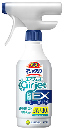 花王 バスマジックリン エアジェット 除菌EX ハーバルクリア 本体 (400mL) 浴室用合成洗剤｜wellness-web