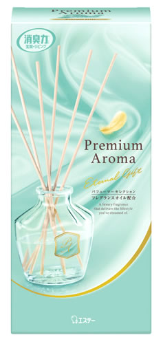 エステー 玄関・リビング用 消臭力 プレミアムアロマ スティック エターナルギフト 本体 (50mL) Premium Aroma 室内用 置き型 消臭 芳香剤｜wellness-web