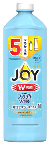 P&G 除菌ジョイ コンパクト ファブリーズW消臭 フレッシュシトラス つめかえ用 特大 (670mL) 詰め替え用 台所用洗剤　P＆G｜wellness-web