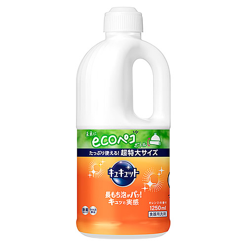 花王 キュキュット つめかえ用 (1250mL) 詰め替え用 台所用洗剤 食器用洗剤｜wellness-web