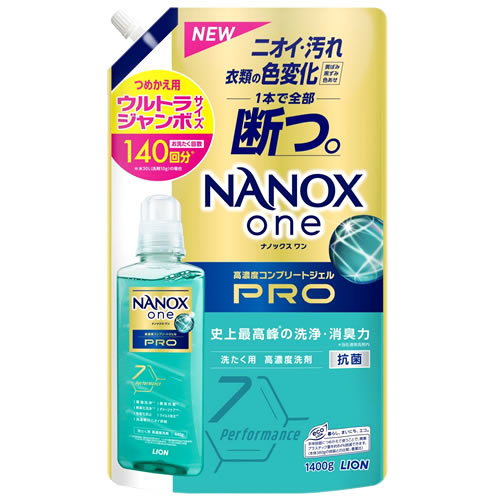 ライオン ナノックス ワン プロ つめかえ用 ウルトラジャンボ (1400g) 詰め替え用 NANOX one Pro 洗濯洗剤 液体