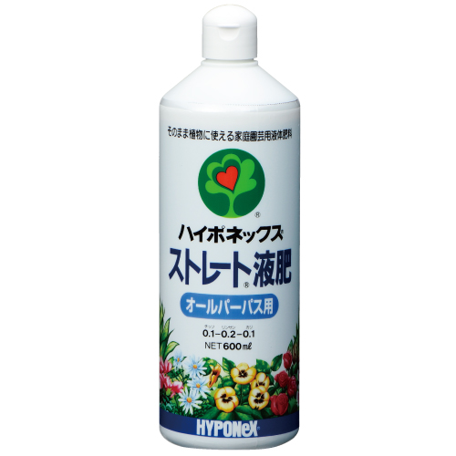 ハイポネックス ストレート液肥 オールパーパス用 (600mL) そのまま使える 液体肥料｜wellness-web