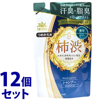 《セット販売》　マックス 薬用太陽のさちEX 薬用シャンプー つめかえ用 (350mL)×12個セット コンディショナーインシャンプー フケ　医薬部外品　送料無料｜wellness-web