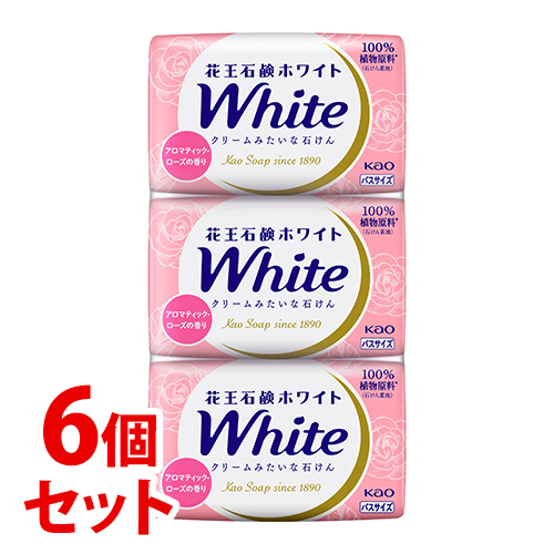 《セット販売》　花王 花王石鹸ホワイト アロマティック・ローズの香り バスサイズ (130g×3個)×6個セット 固形 石けん | ブランド登録なし