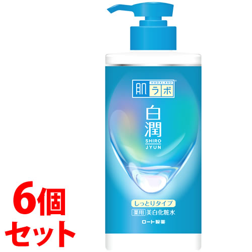 《セット販売》　ロート製薬 肌ラボ 白潤 薬用 美白化粧水 しっとり 大容量 ポンプ (400mL)×6個セット　医薬部外品　送料無料｜wellness-web